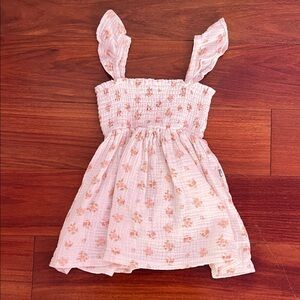 Charming Rabbit + Bear Pink Floral Kids Dress 3T